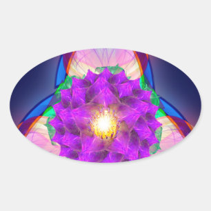 Adesivo Oval Trinity Lotus