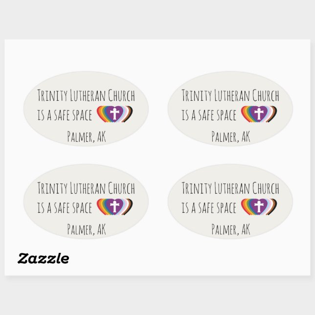 Adesivo Oval Trinity Safe Space Sticker Set  (Folha)