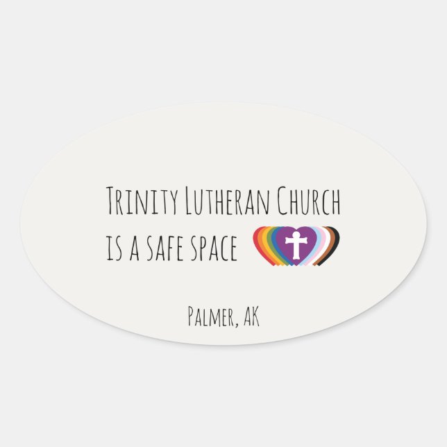 Adesivo Oval Trinity Safe Space Sticker Set  (Frente)