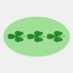 Adesivo Oval Trio Shamrock