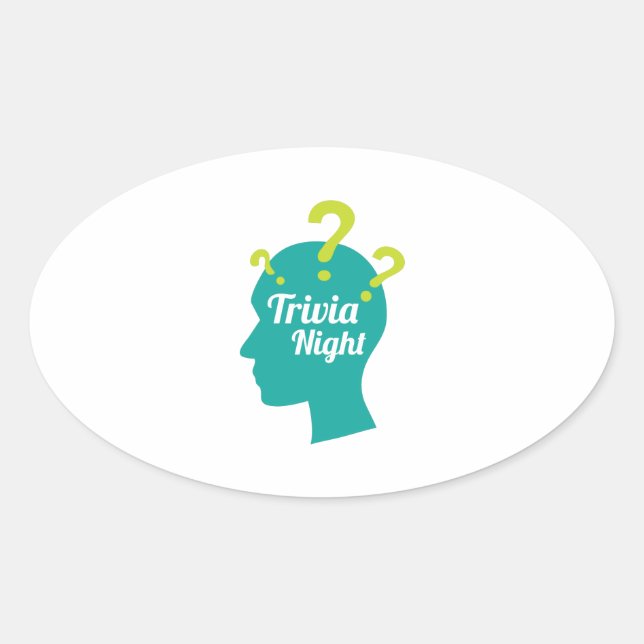 Adesivo Oval Trivia Night (Frente)