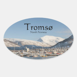 Adesivo Oval Tromso City na Noruega