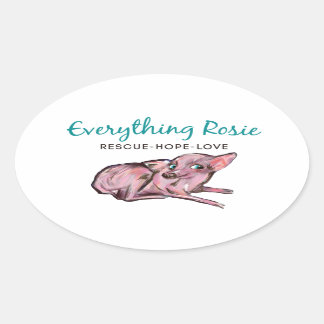 Adesivo Oval Tudo Rosie Stickers