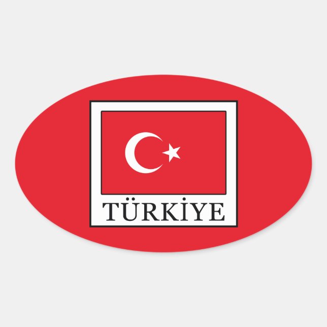 Adesivo Oval Türkiye (Frente)