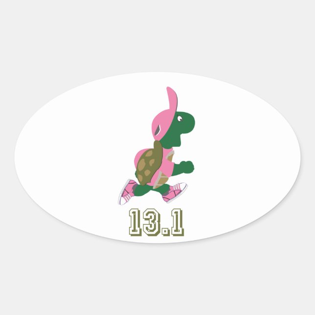 Adesivo Oval Turtle Runner 13.1 (Frente)