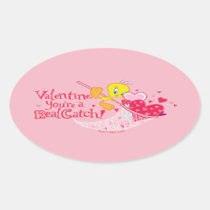 Adesivo Oval TWEETY™ - Você é um verdadeiro apanhador