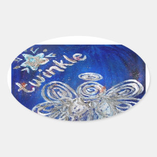 Adesivo Oval Twinkle Angel Sticker