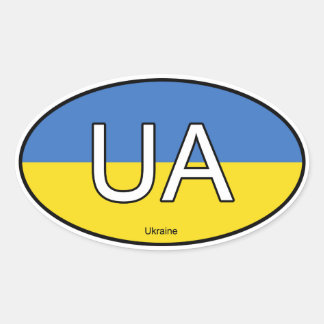 Adesivo Oval Ucrânia EuroSticker