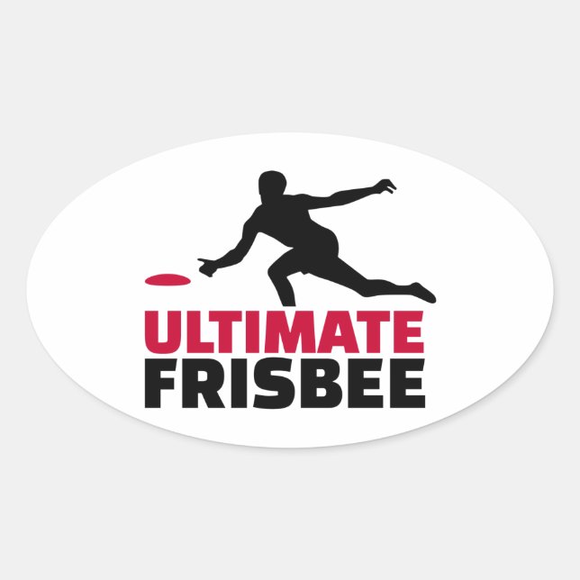 Adesivo Oval Ultimate Frisbee (Frente)