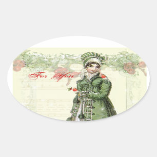 Adesivo Oval Um Noel Alegre