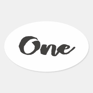 Adesivo Oval Um primeiro aniversario de arte Primeiro Aniversár