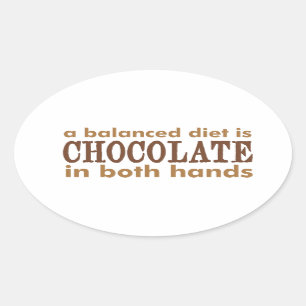 Adesivo Oval Uma dieta equilibrada é…