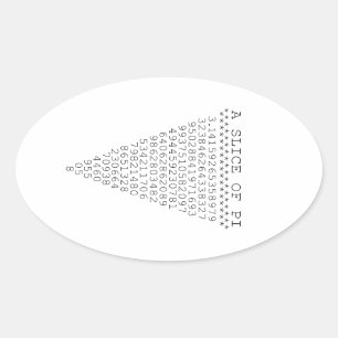 Adesivo Oval Uma fatia de gráfico do Pi