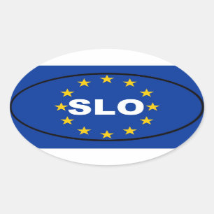 Adesivo Oval União Europeia de Slovenia SLO