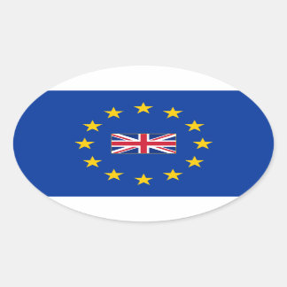 Adesivo Oval União Europeia Reino Unido Opval Sticker