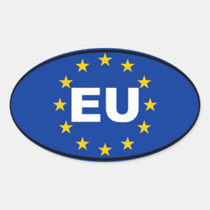 Adesivo Oval União Europeia - UE