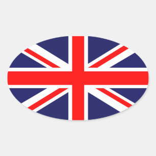 Adesivo Oval Union Jack - Bandeira do Reino Unido
