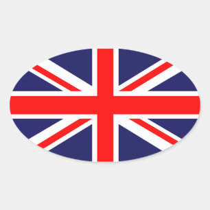 Adesivo Oval Union Jack clássico