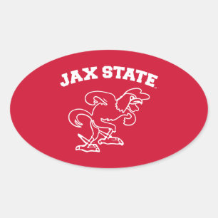 Adesivo Oval Universidade Estadual de Jacksonville JAX State Ga