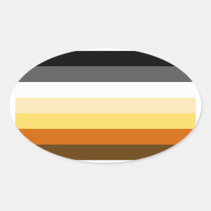 Adesivo Oval Urso Ordenado