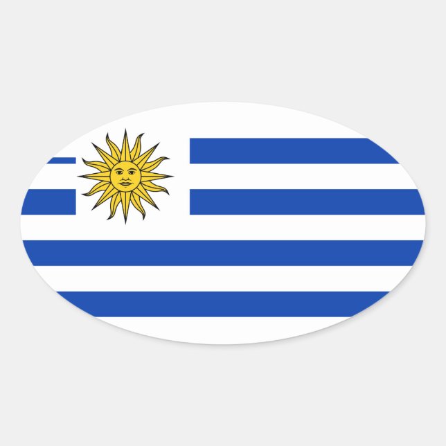 Adesivo Oval uruguaio (Frente)