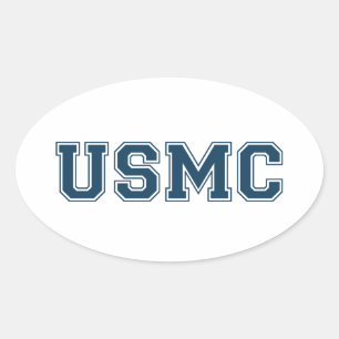 Adesivo Oval USMC da equipe