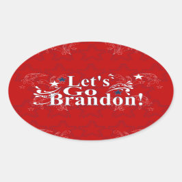 Adesivo Oval Vamos Go Brandon Bandana Stickers