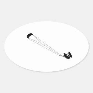 Adesivo Oval Vaqueiro surfando do papagaio