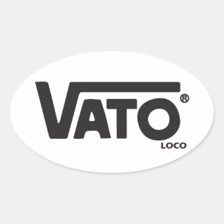 Adesivo Oval Vato loco skateboard decal