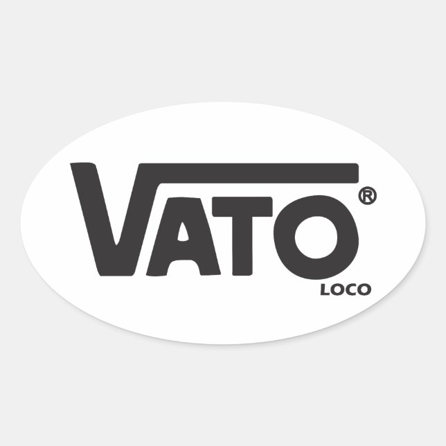 Adesivo Oval Vato loco skateboard decal (Frente)
