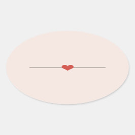 Adesivo Oval Vazio cor-de-rosa pincelado