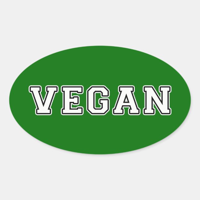 Adesivo Oval Vegan (Frente)