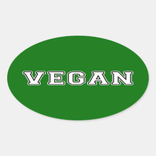 Adesivo Oval Vegan