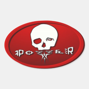 Adesivo Oval Vermelho de Pozzer