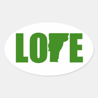 Adesivo Oval Vermont Love Oval Sticker