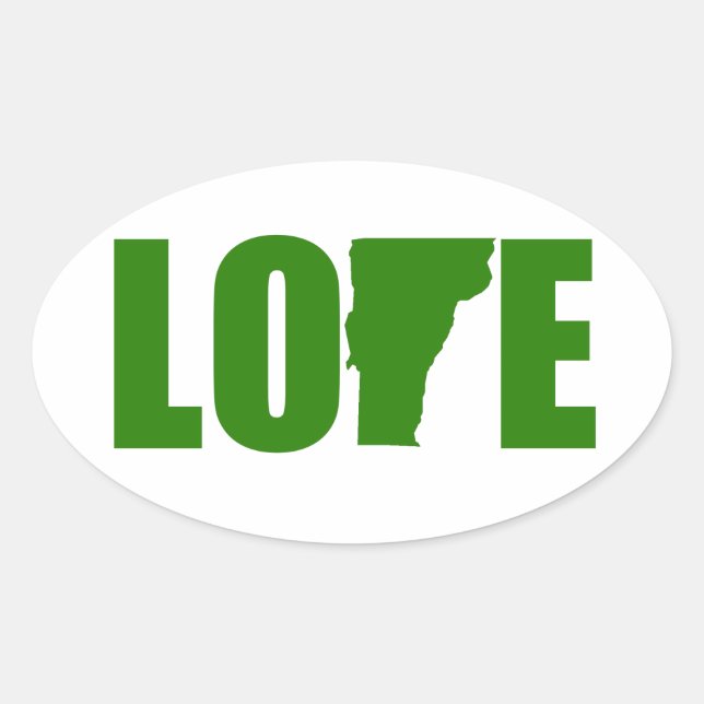 Adesivo Oval Vermont Love Oval Sticker (Frente)