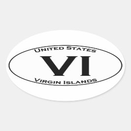 Adesivo Oval VI - Logotipo da sigla Euro Style Ilhas Virgens