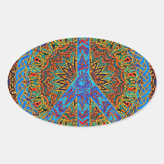 Adesivo Oval Vida pacífica (Frente)