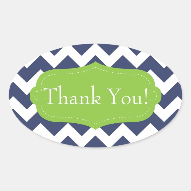 Adesivo Oval Viga e verde dos azuis marinhos. Monograma (Frente)