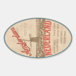 Adesivo Oval vinheta Amesterdã