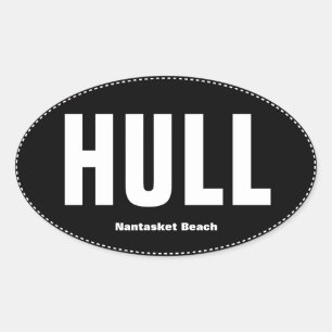 Adesivo Oval Vinheta-ampola de Oval de Praia Nantasket Hull