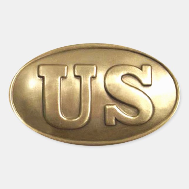 Adesivo Oval Vinheta da Guerra Civil dos EUA (Frente)