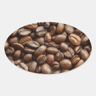 Adesivo Oval Vinheta de café