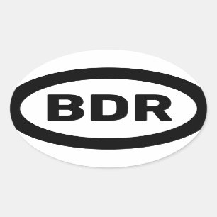 Adesivo Oval Vinheta de carro BDR