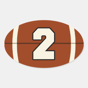 Adesivo Oval Vinheta de futebol número 2