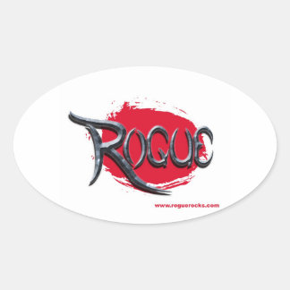 Adesivo Oval Vinheta de logotipo Rogue