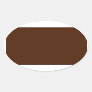 Adesivo Oval Vinheta de Oval Castanho