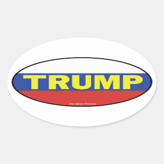 Adesivo Oval Vinheta de Oval de Trump