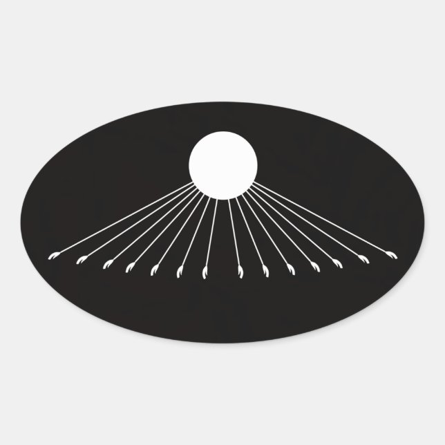 Adesivo Oval Vinheta do Exército de Deus (Frente)