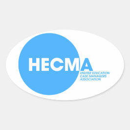 Adesivo Oval vinheta do logotipo HECMA
